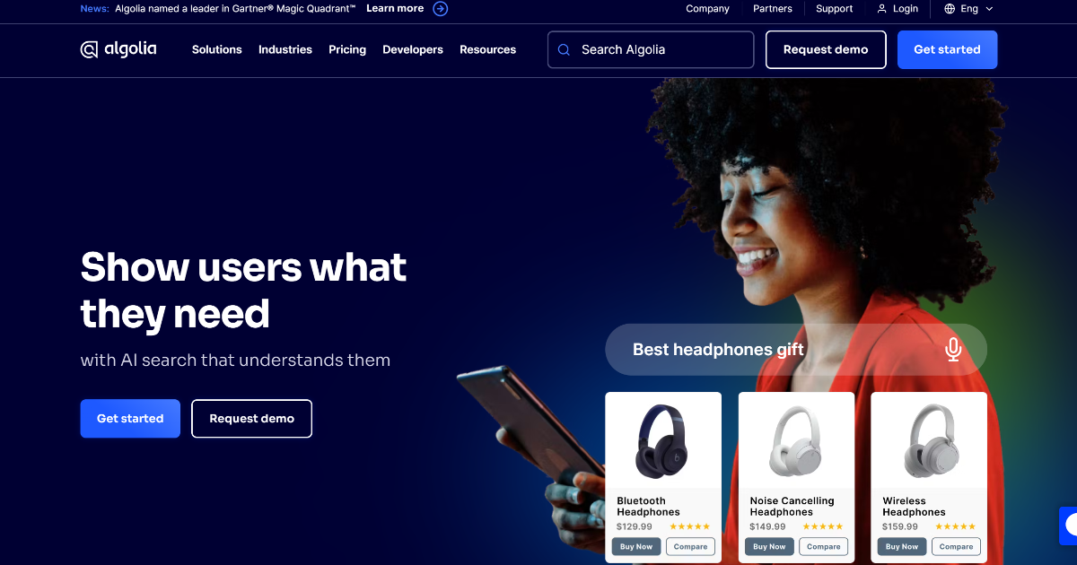 Algolia screenshot 1
