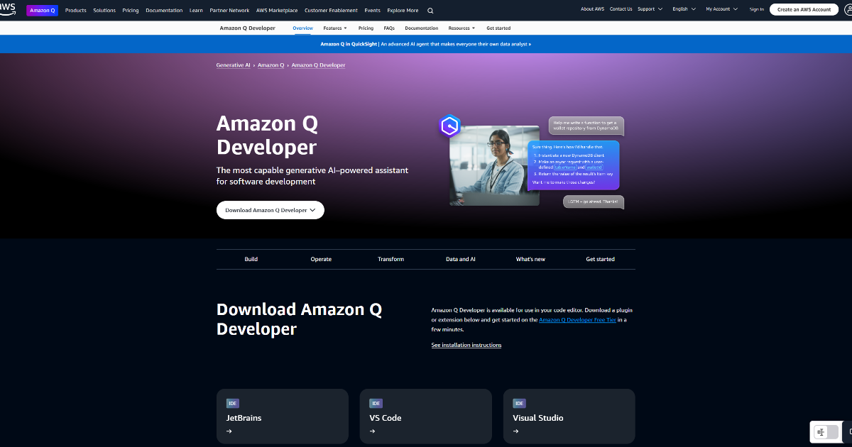 Amazon Q Developer screenshot 1
