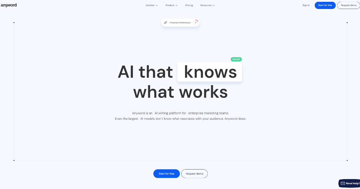 Anyword screenshot 1