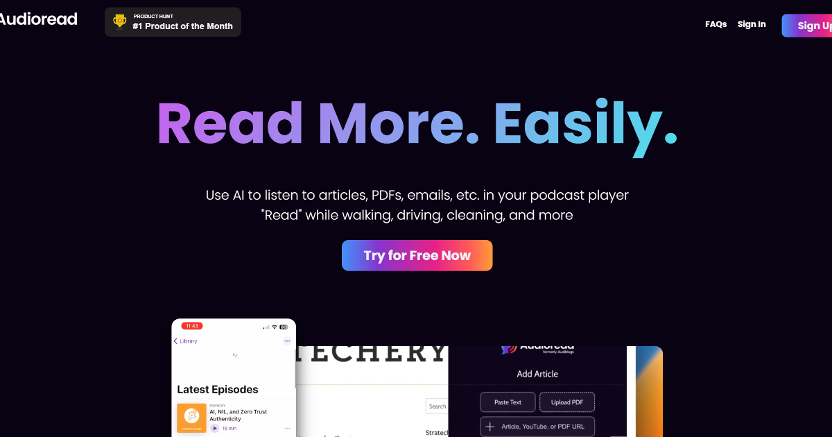 Audioread screenshot 1