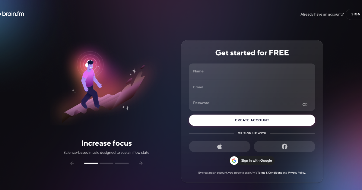 Brain.fm screenshot 1
