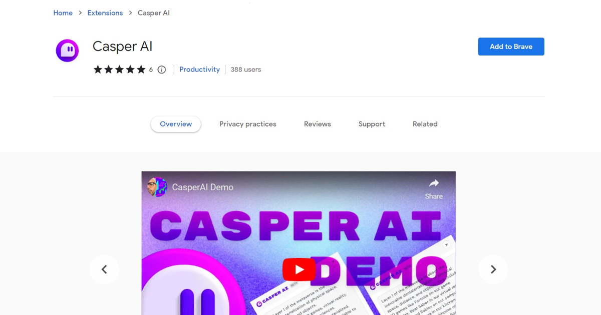 Casper AI screenshot 1