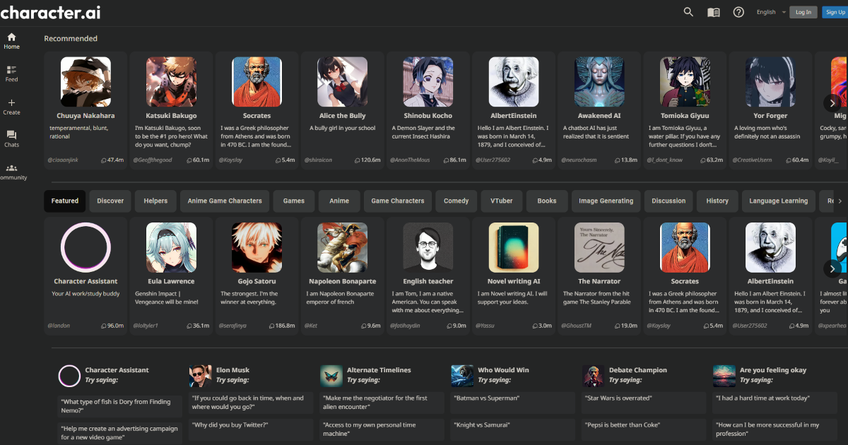 Character AI screenshot 1