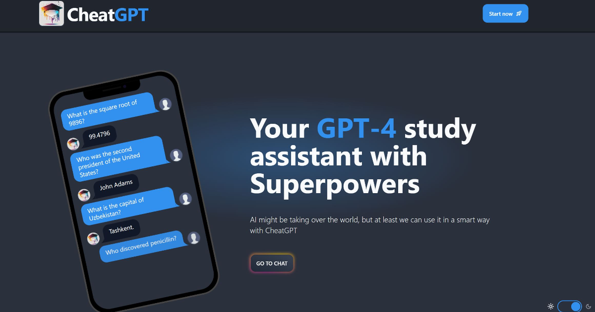 CheatGPT screenshot 1