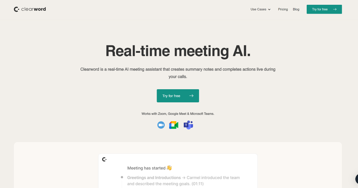 Clearword screenshot 1