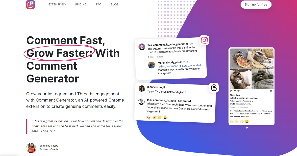 Comment Generator screenshot 1