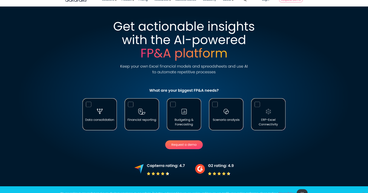 DataRails screenshot 1