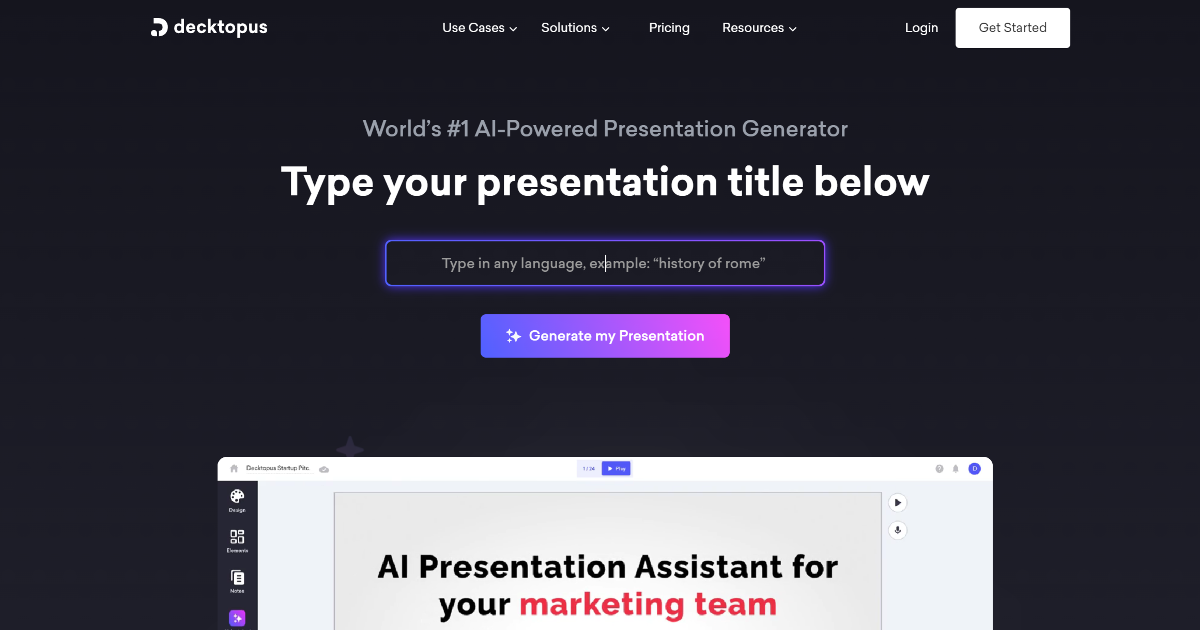 Decktopus AI screenshot 1