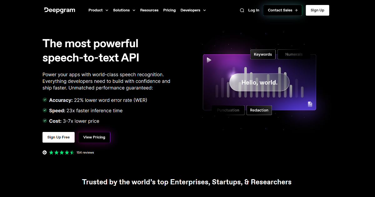 Deepgram screenshot 1