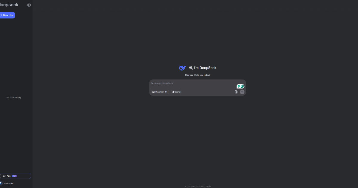 DeepSeek screenshot 1