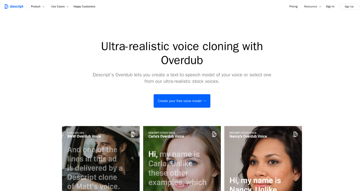 Descript screenshot 1