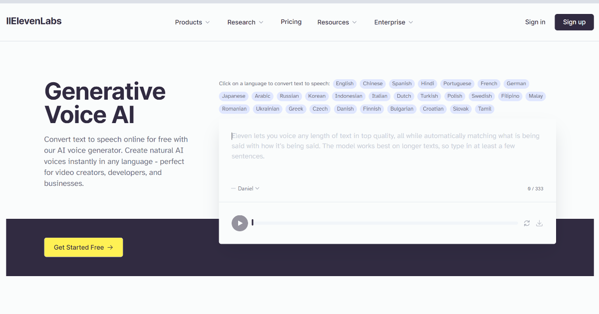 ElevenLabs screenshot 1