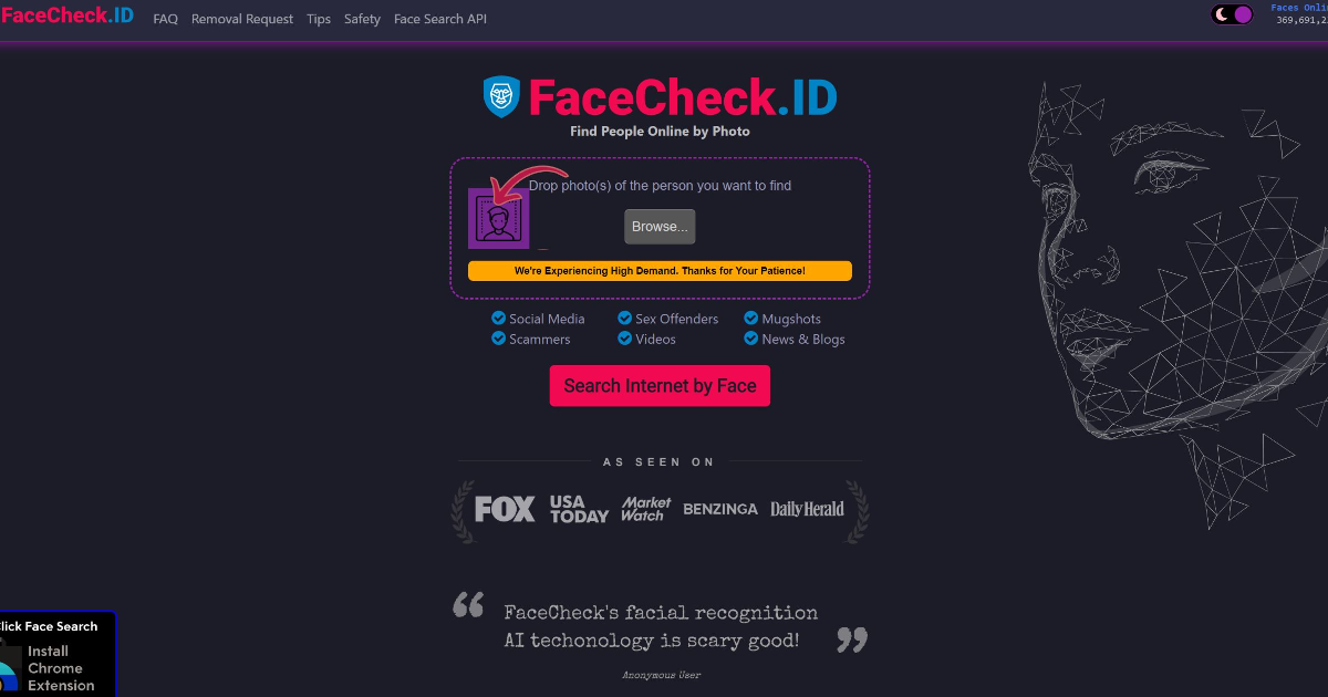 FaceCheck ID screenshot 1