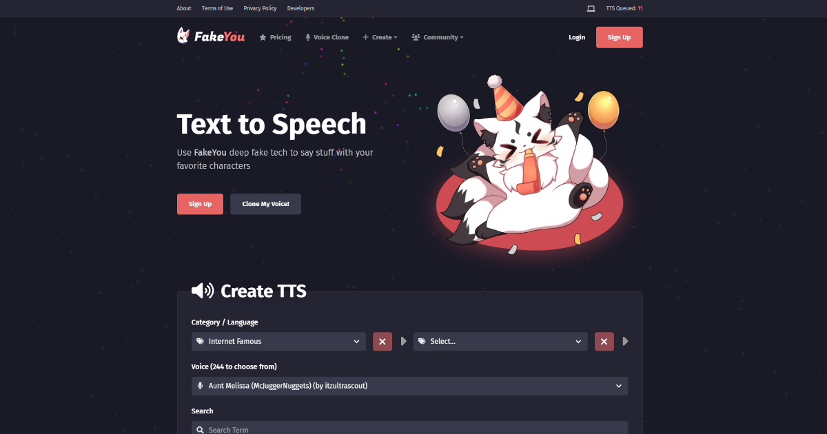 FakeYou screenshot 1