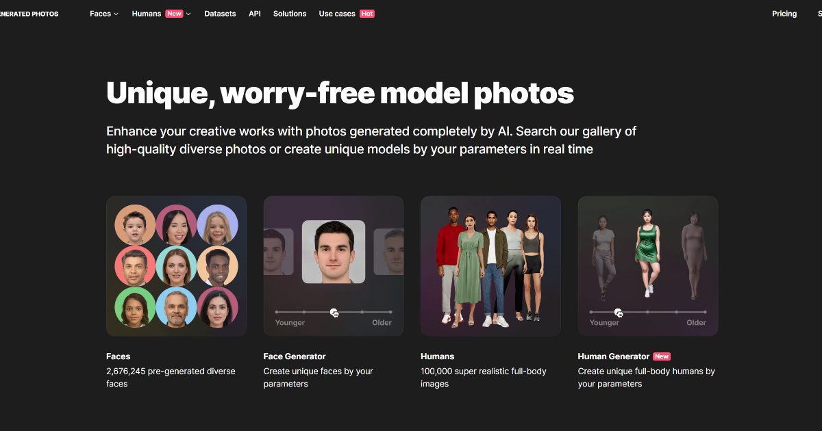 Generated Photos screenshot 1