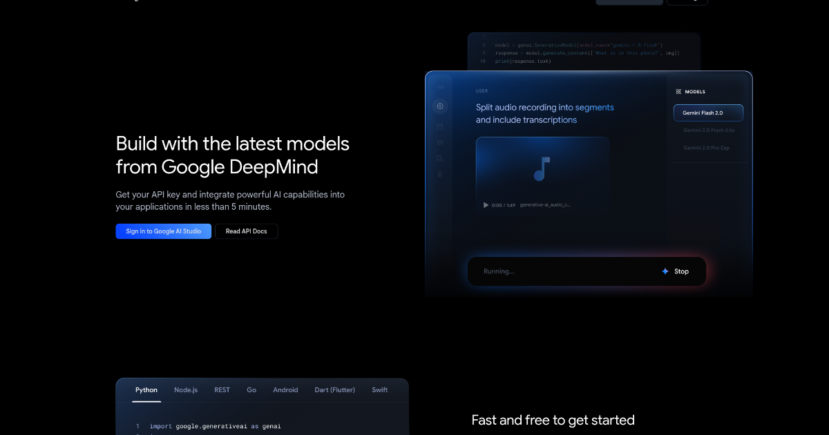 Google AI Studio screenshot 1