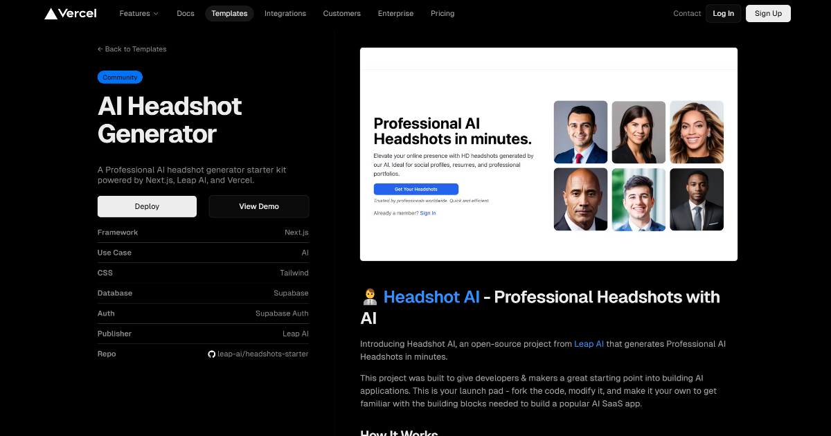HeadshotGenerator.io screenshot 1