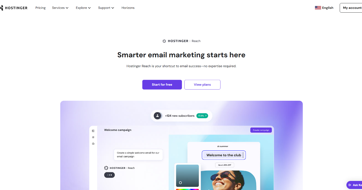 Hostinger Reach screenshot 1