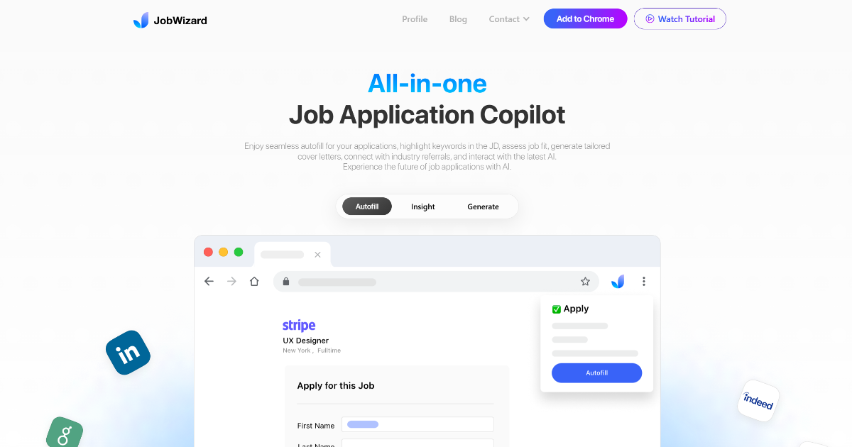 JobWizard screenshot 1
