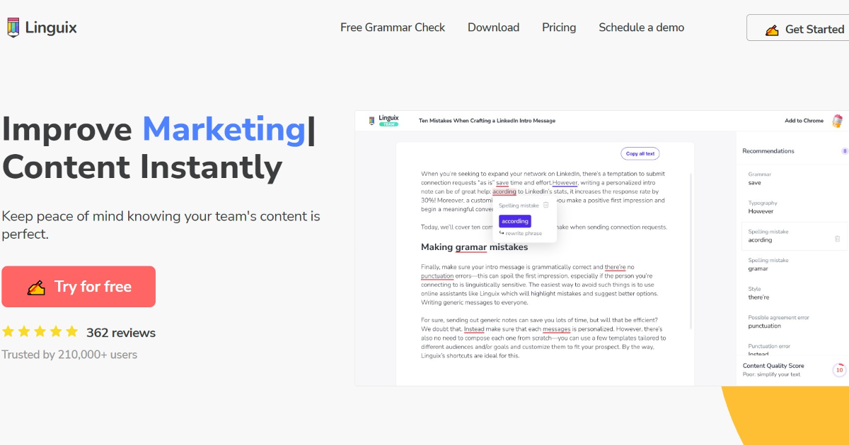 Linguix screenshot 1