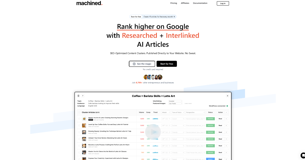 Machined screenshot 1