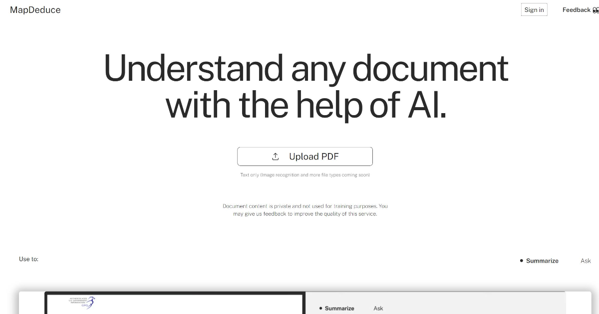 MapDeduce screenshot 1