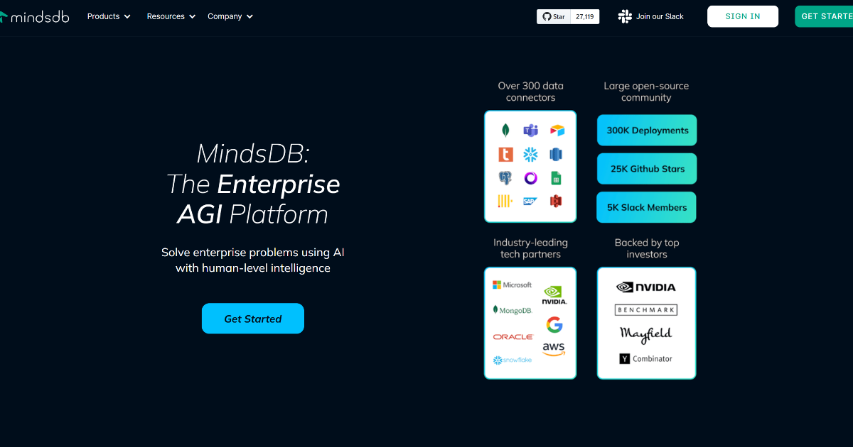 MindsDB screenshot 1