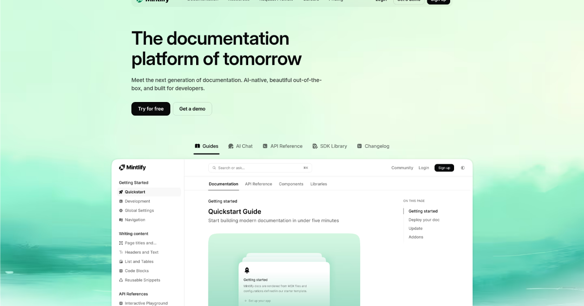 Mintlify screenshot 1