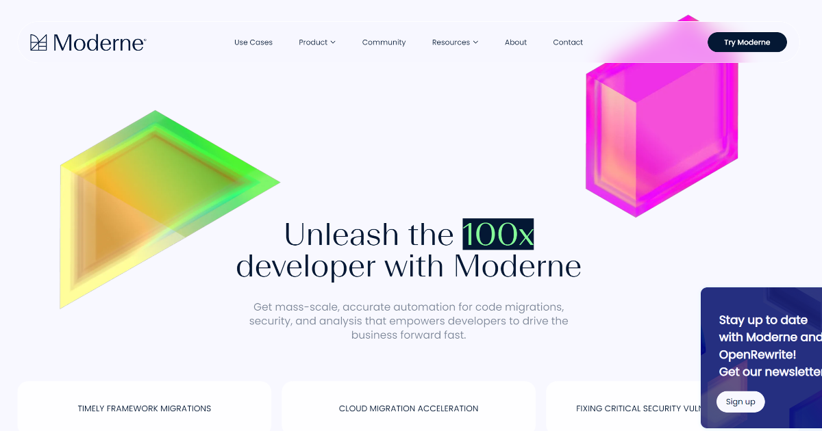 Moderne screenshot 1