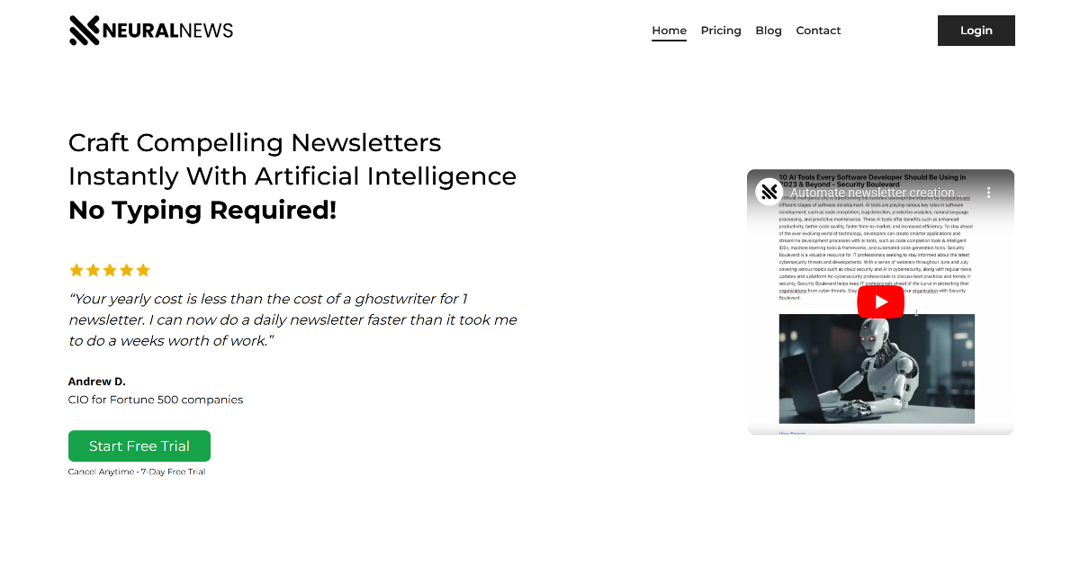 Neural Newsletters screenshot 1
