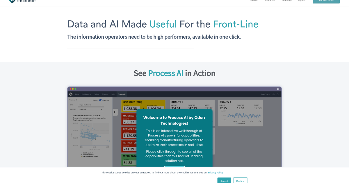 Oden Technologies screenshot 1