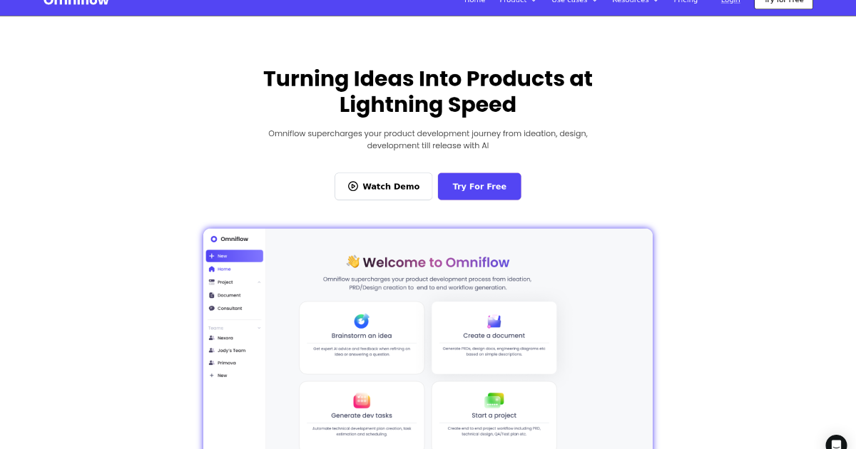 Omniflow screenshot 1