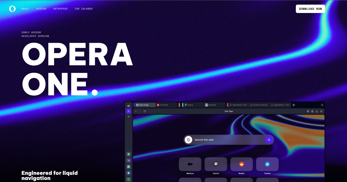 Opera One Browser screenshot 1