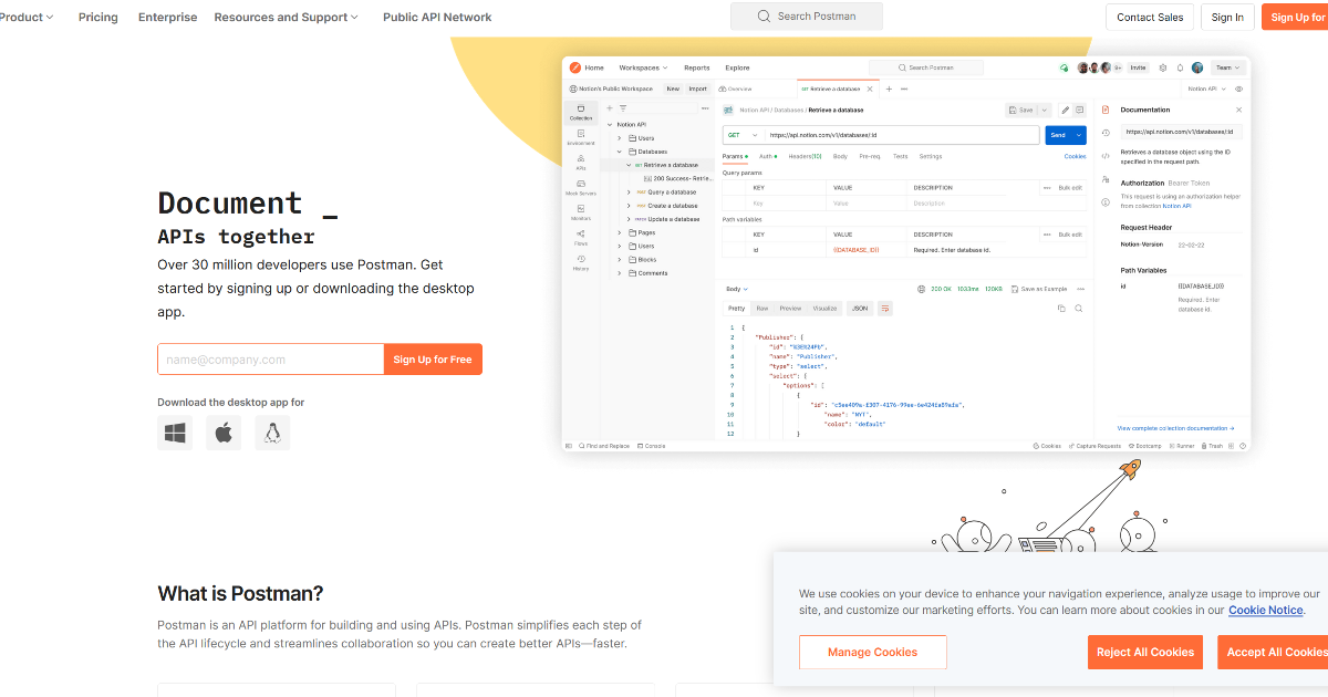 Postman screenshot 1
