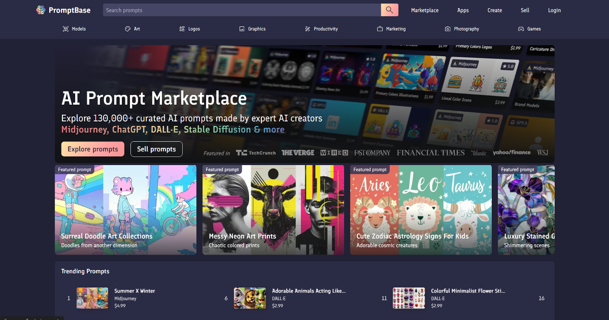 PromptBase screenshot 1