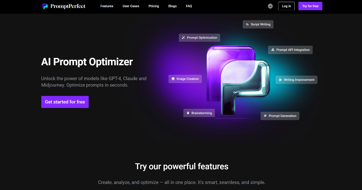 PromptPerfect screenshot 1