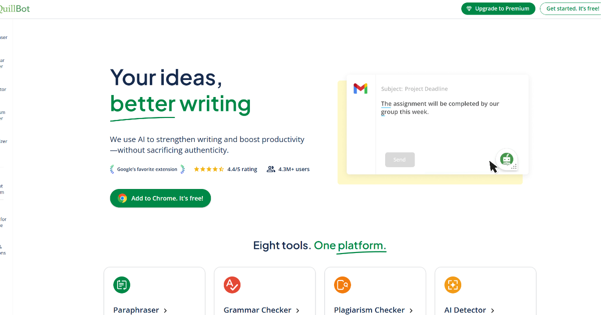 Quillbot screenshot 1