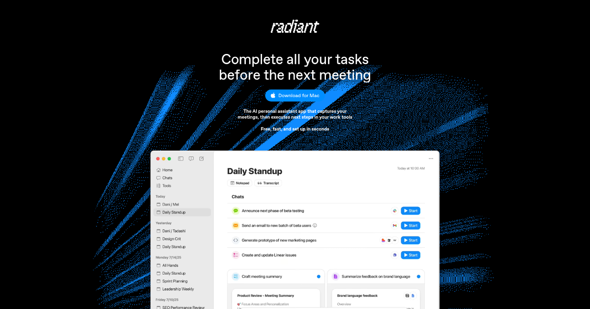 Radiant screenshot 1