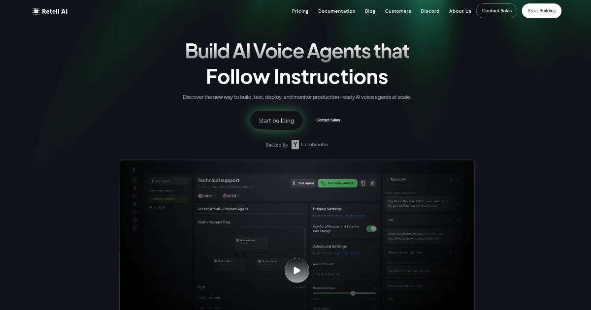 Retell AI screenshot 1