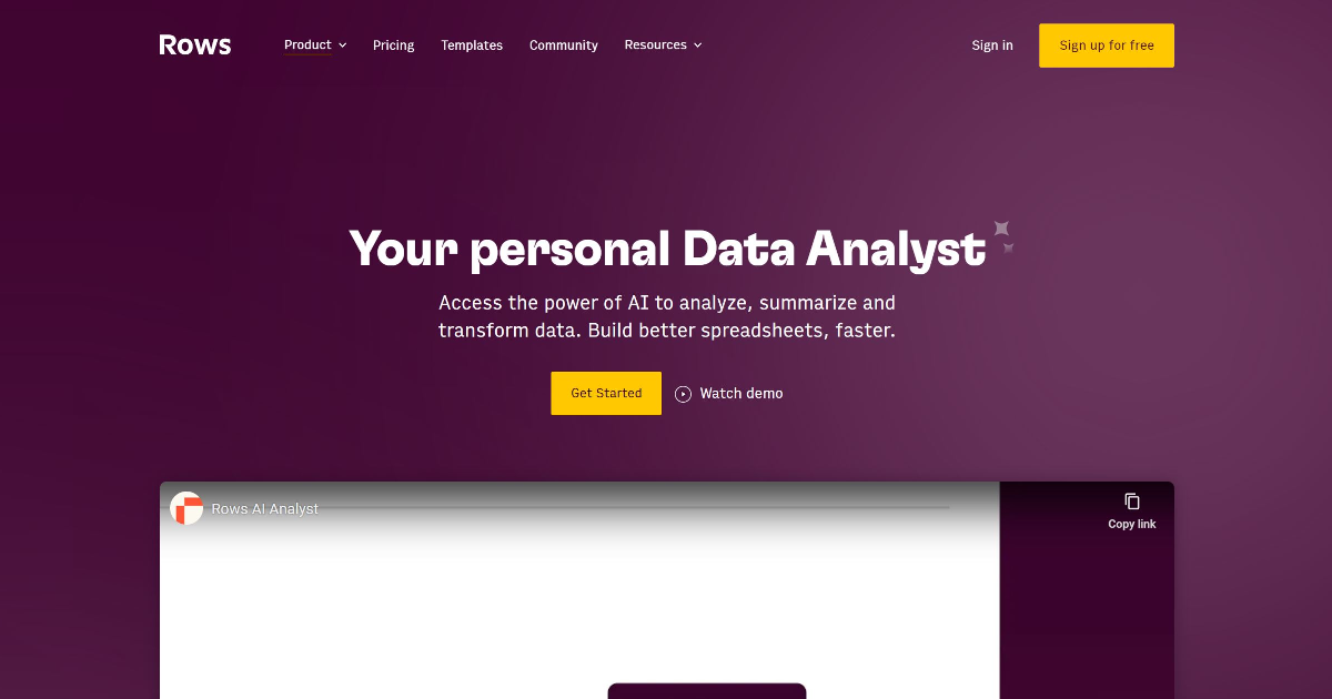Rows AI screenshot 1