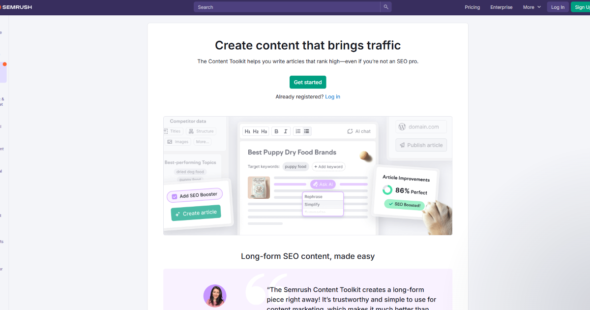 Semrush Content Toolkit screenshot 1