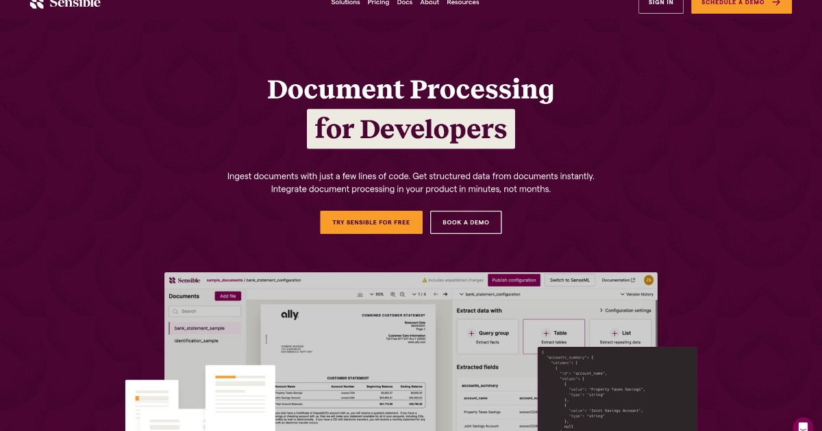 Sensible.so screenshot 1