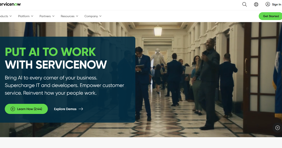 ServiceNow screenshot 1