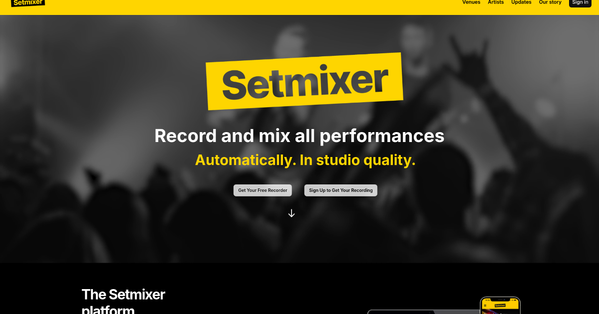 Setmixer screenshot 1