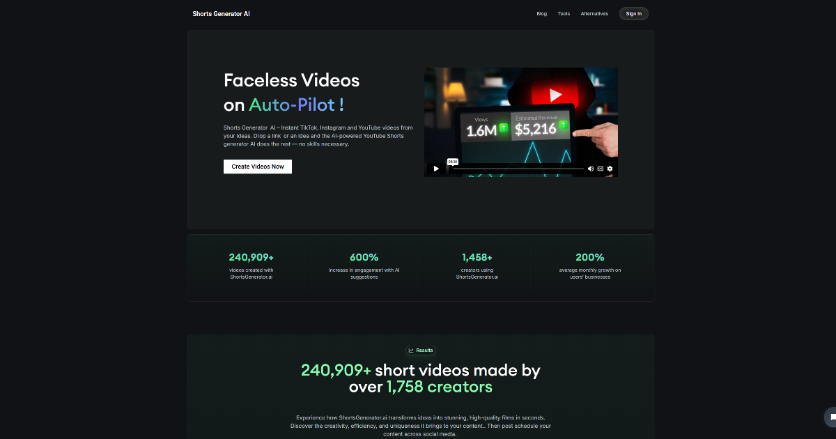 Shorts Generator screenshot 1