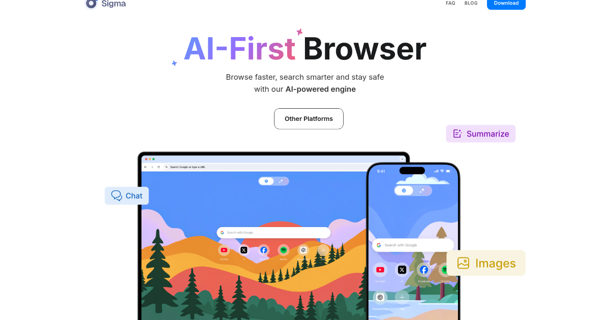 Sigma AI Browser screenshot 1