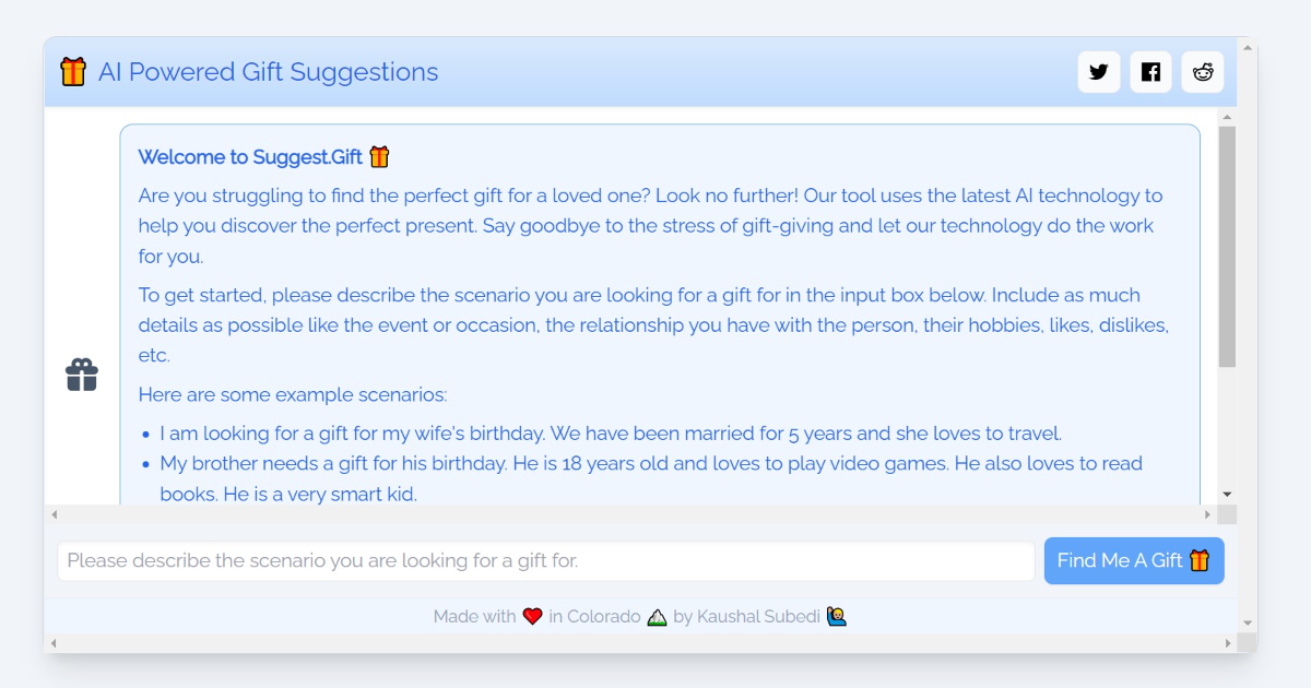 Suggest Gift screenshot 1