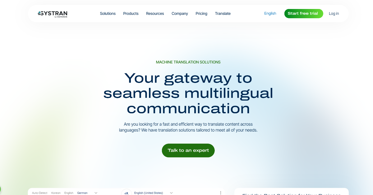 SYSTRAN screenshot 1