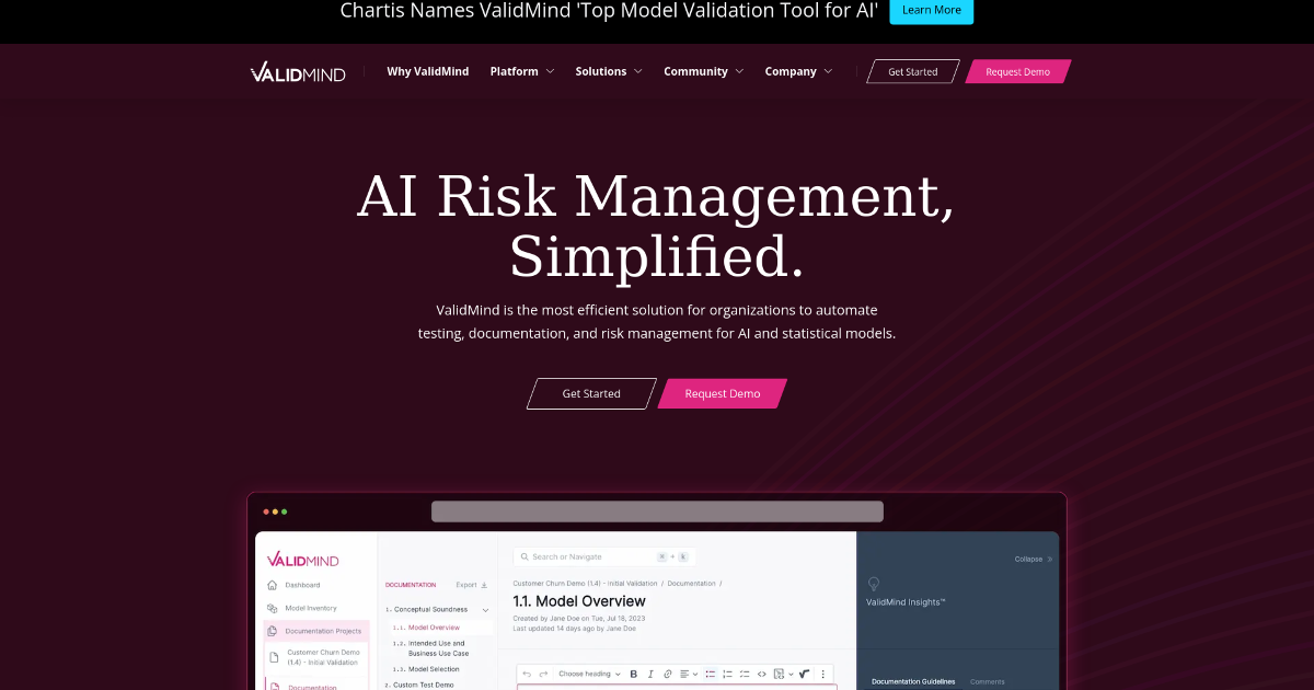 ValidMind screenshot 1