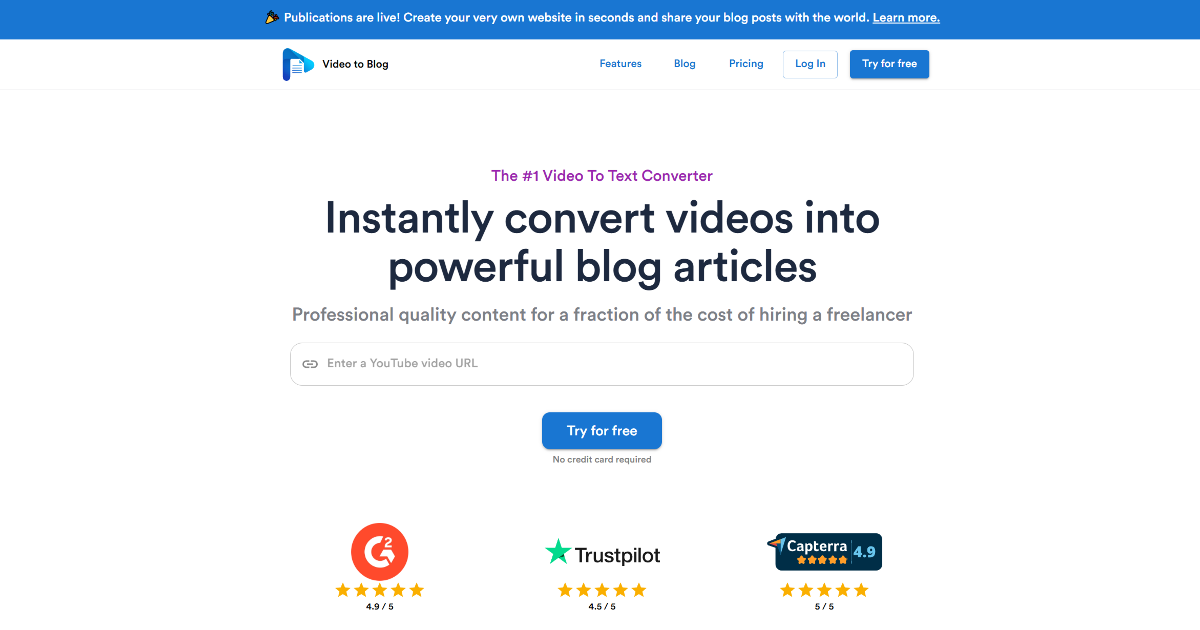 Video to Blog screenshot 1